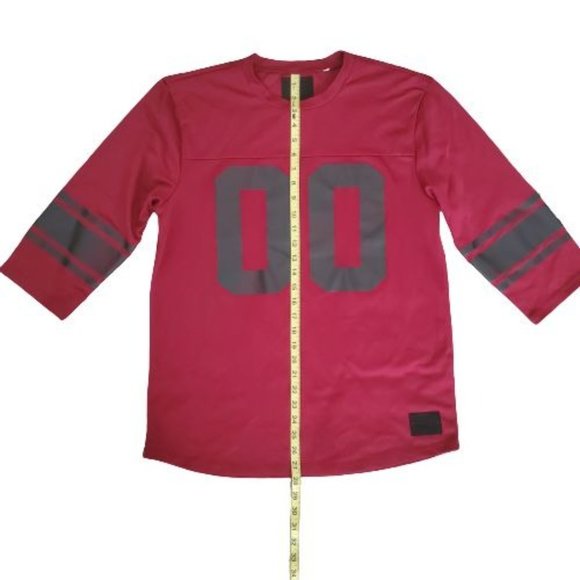 On the Byas Red and Gray Men's Jersey - Picture 9 of 9